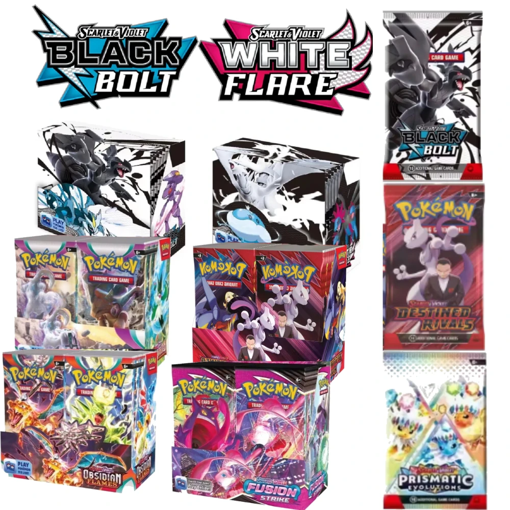 36-packs Pokemon-kaart Prismatische evoluties Obsidiaan Vlammen PALDEAN FATES Surging Sparks Engelse Booster Battle Transactiekaart
