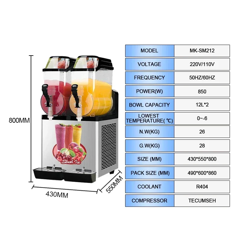 Slush Machine New Type Smoothie Commercial Use Ice Slush Juicer Machine Slush Machine Best Quality Best Selling