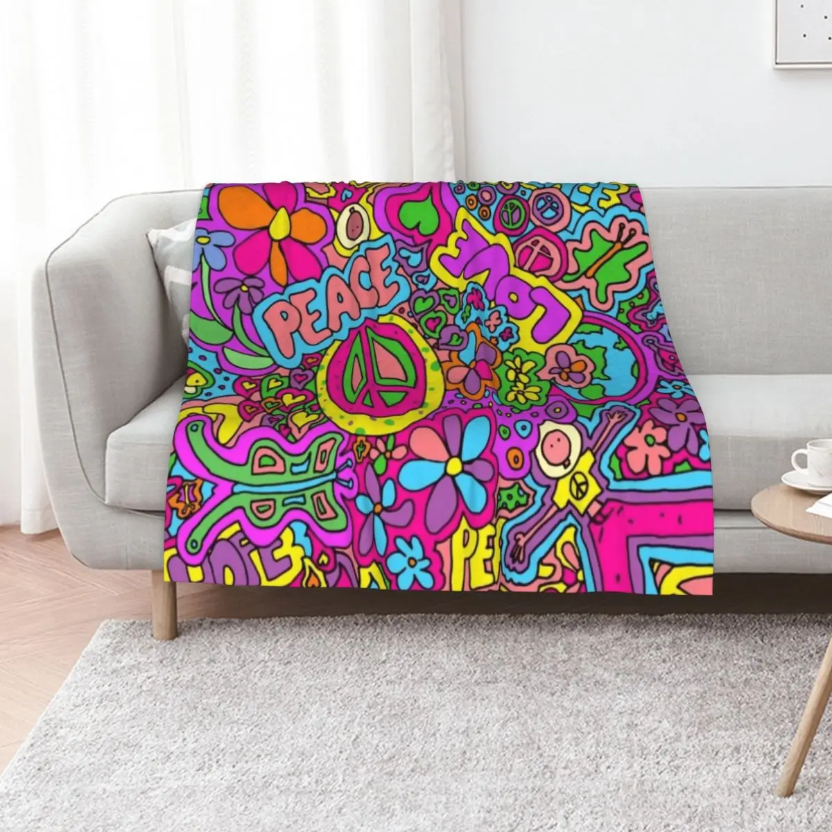 More Love and Peace Throw Blanket Sofa Throw Decorative Beds Large Hairy For Baby Tourist Blankets