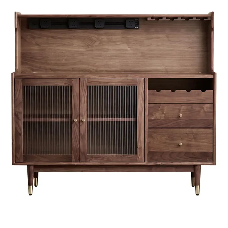 

Black walnut solid wood side cabinet