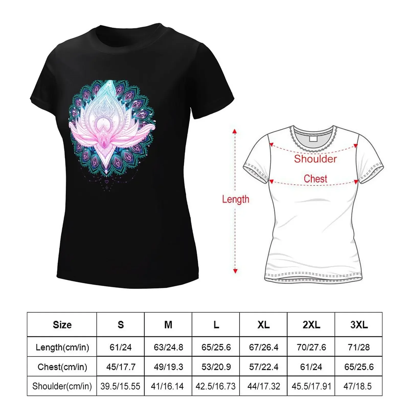 Lotus flower T-shirt lady clothes cute clothes cute tops Top Women