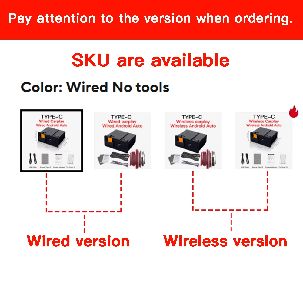 محول تلقائي لاسلكي من النوع c CarPlay Android UBS Hub OEM لمجموعة التحديثية Mazda 2 3 6 CX3 CX5 CX8 CX9 MX5 Demio Miata TK78669U0C #2