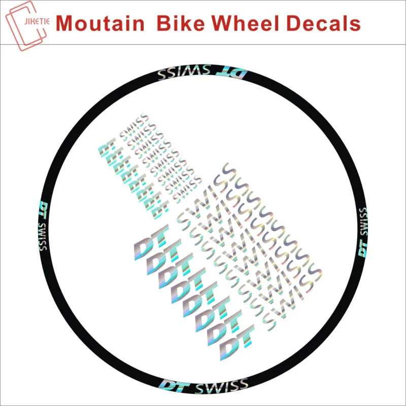 16pics/set  2wheels/set Mountain bike wheel set stickers MTB bicycle decals wheel decorative sticker set Rim bicycle accessories