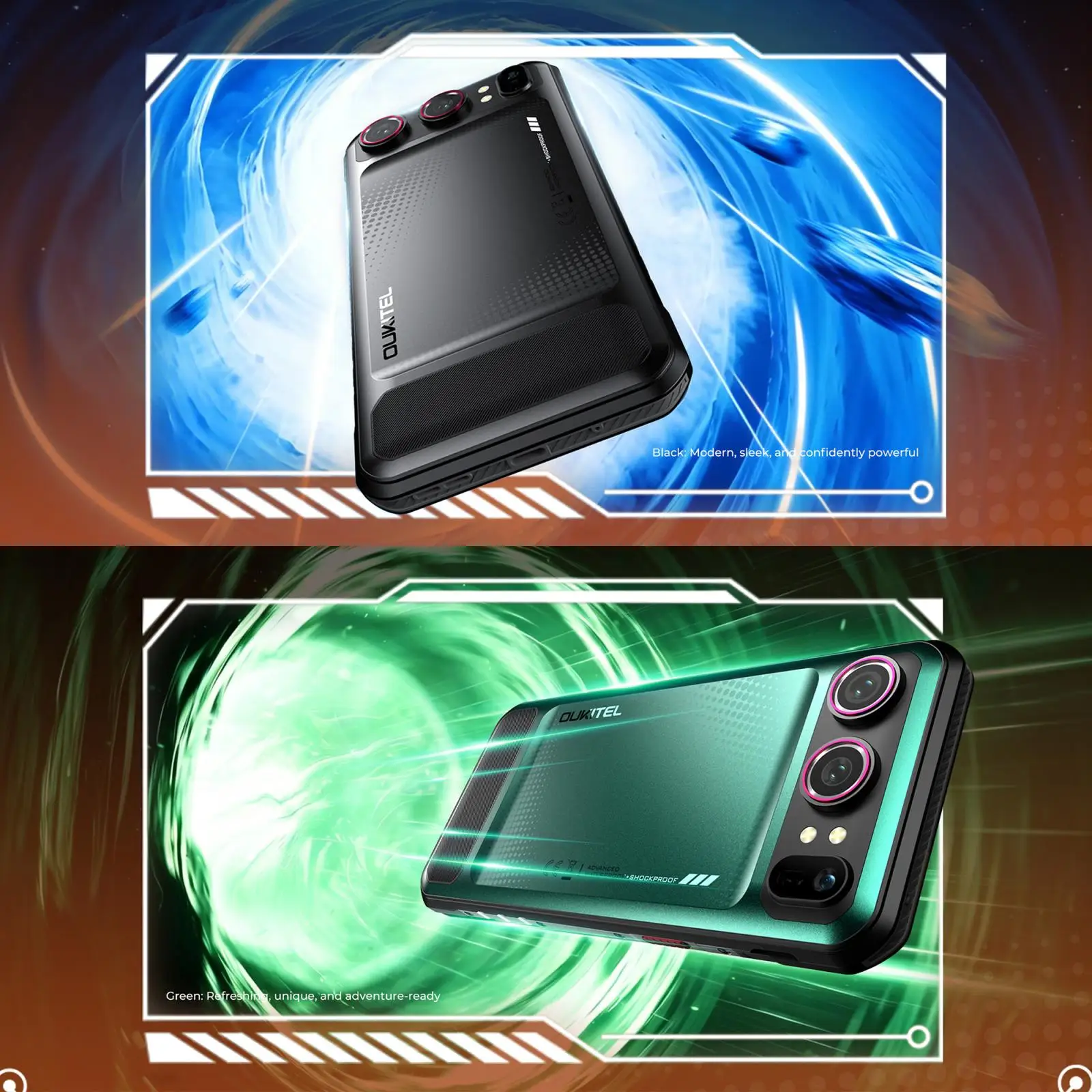 Oukitel WP68 Air Rugged Phone 12GB+512GB 6.88'' Android 16 MediaTek Dimensity 7025 64MP Camera 8000mAh NFC 5G Smartphone