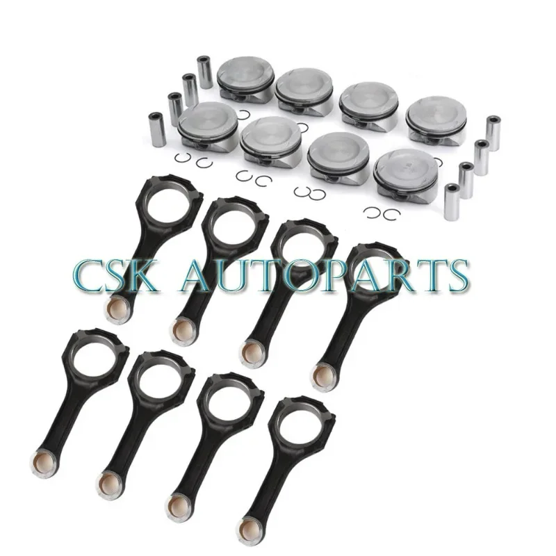 

8Pcs Piston Rings Kit +Con Rods for Mercedes-Benz M278 CLS500 W166 W212 4.6T V8