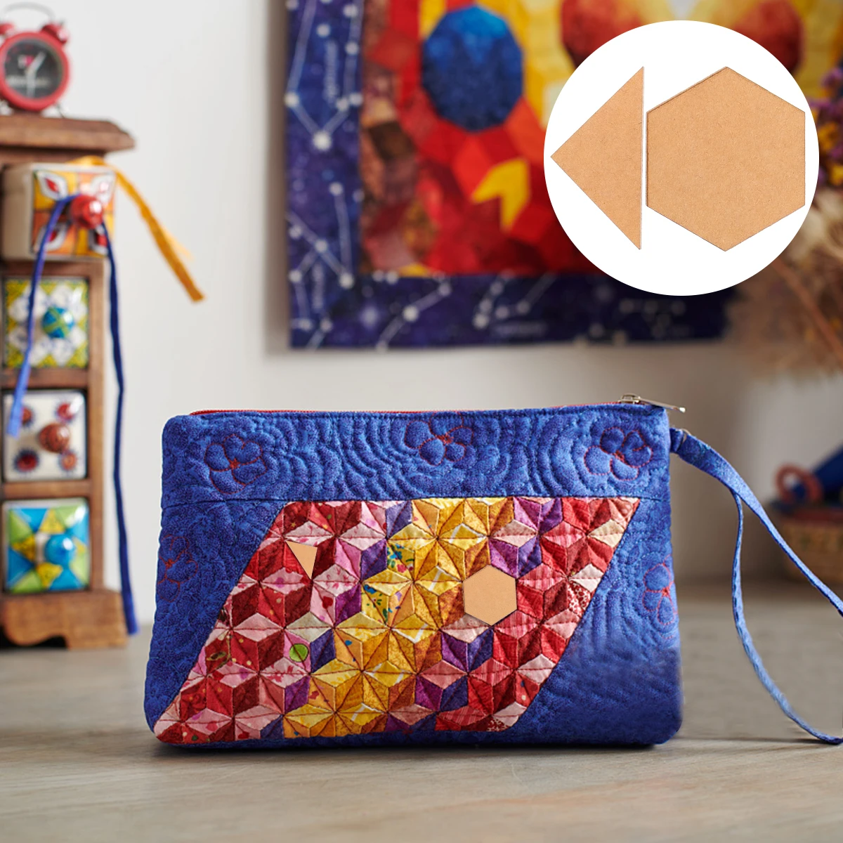 

54Pcs Quilting Template Acrylic Multi Design Sewing Mold for Bag Purse Making Handmade Craft Sewing Tools Supplies