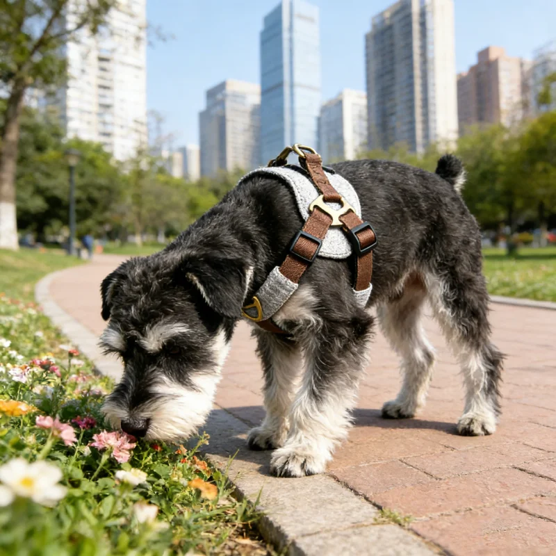 

Dog Pet Harness Vest Style Chest Strap for Small Medium Dogs Schnauzer Outdoor Walking Adjustable Breathable No Pull Pet Harness