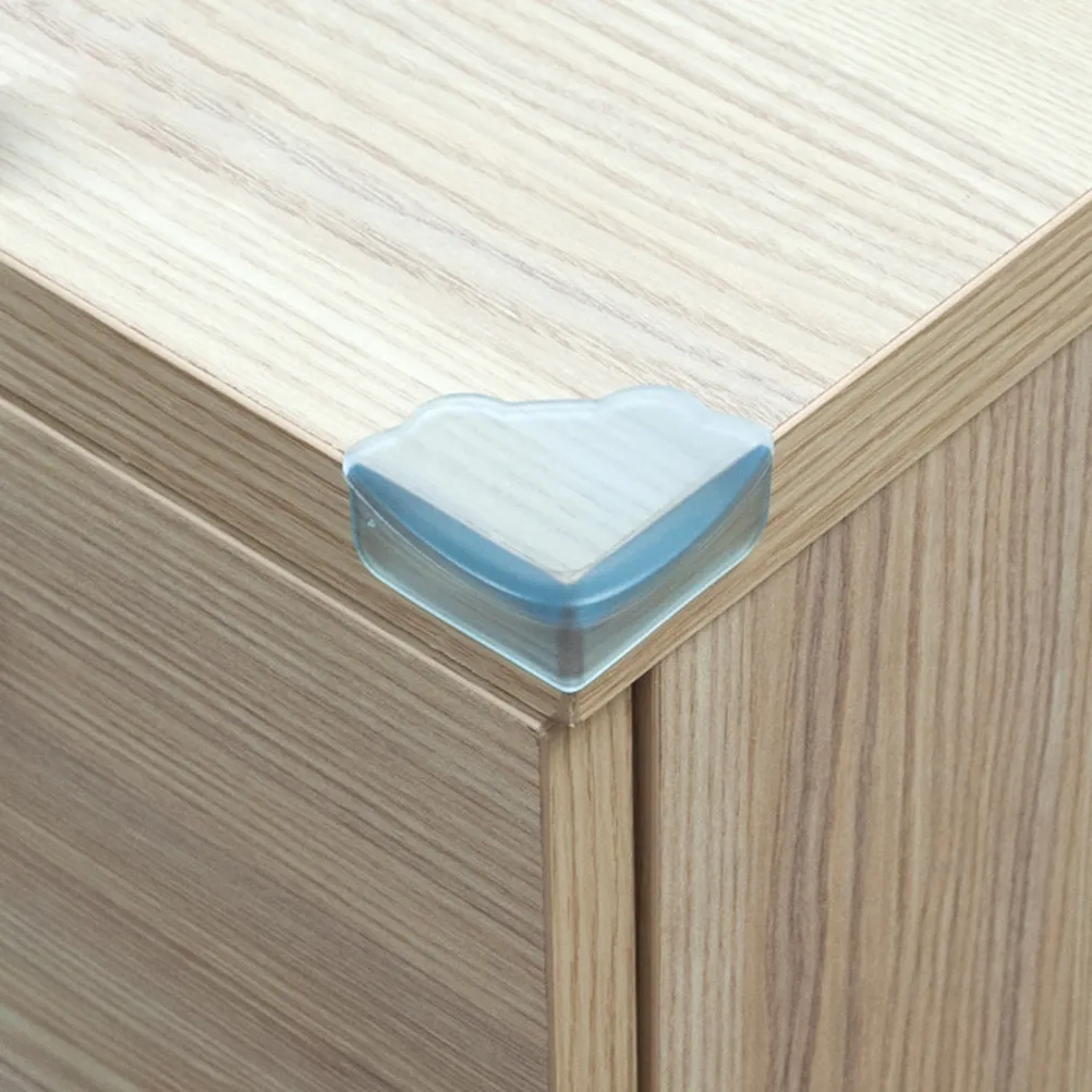 

4Pcs Baby Safety Thickened Table Corner Guards PVC Cushions Protectors Desk Edge Covers Anti-Collision Adhesive for Kids