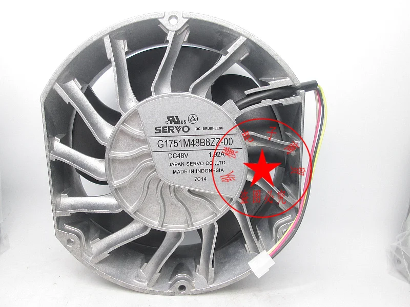 

SERVO G1751M48B8ZZ-00 DC 48V 1.92A 170x170x51mm 4-Wire Server Cooling Fan