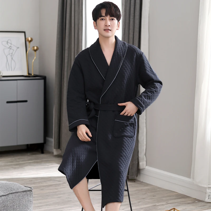 ساحات كبيرة رداء الرجال رقيقة مبطن البشكير الشتاء رداء الذكور ملابس المنزل ملابس خاصة القطن الرداء رجل الملابس الداخلية سبا رداء