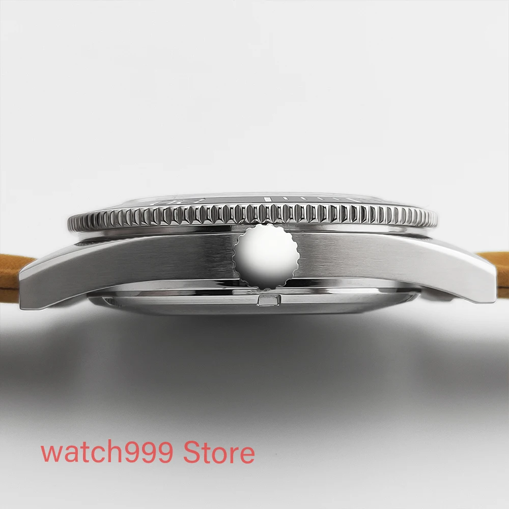 Corgeut 41mm NH35 Movimento Casual Masculino Relógio Mecânico Automático Vidro Safira Mostrador Estéril Relógio Luminoso