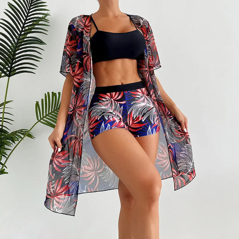 Yonghe New Three-Piece Set Cover-Up Swimsuit Export Wholesale