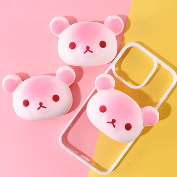 Nuovo cartone animato simpatico orso PU giocattoli a rimbalzo lento creativo Ins Kawaii piccoli animali divertimento pizzico musica agitarsi giocattolo bambini decomprimere giocattoli