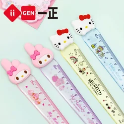 2pcs/set Sanrio Family Image Bookmark Ruler Cartoon Ruler Creative Kawaii Ruler for Student School Stationery Scale Supplies