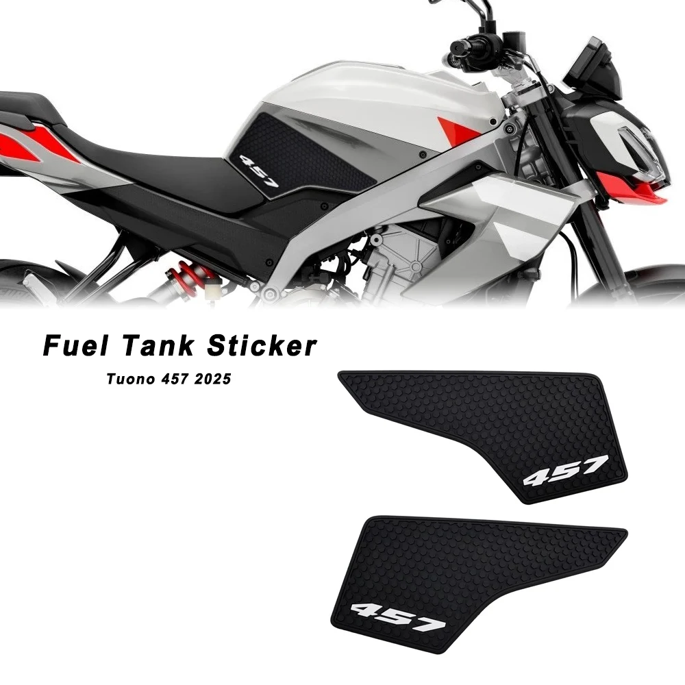 

For Tuono 457 Tuono457 2025 Motorcycle Non-slip Side Fuel Tank Stickers Waterproof Pad Rubber Sticker
