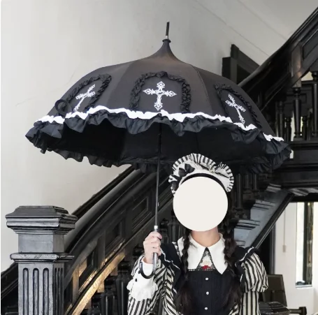 Lolita Princess Sun Umbrella, Colorful Lace Birdcade Parasol, Cute Sunshield & UV Protection for Women, Elegant Summer
