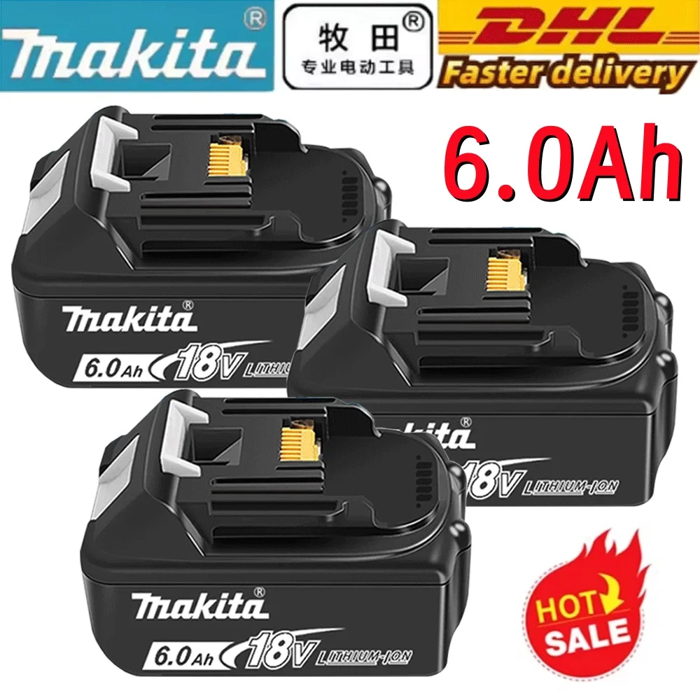 

Original Makita 18V 6Ah Li-ion Battery,For Makita 18V Power Tool DDF487 DTD173 DGA404 DTW700 DHP487 Replacement Lithium Battery