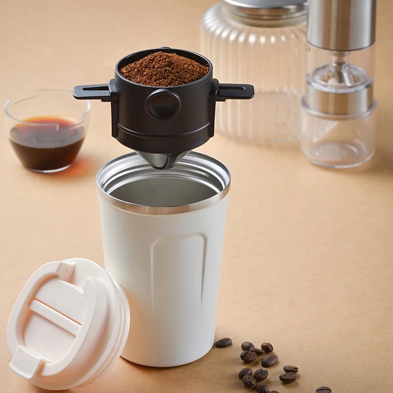 Kaffee Filter Tragbare Edelstahl Kaffee Tee Trichter Wiederverwendbare Tee-ei Kaffee Tropf Tropf Für Home Büro Freien Reise