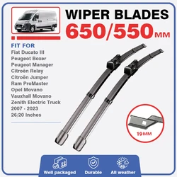 Front Windshield Wiper Blade For Fiat Ducato III MK3 Peugeot Boxer Manager Citroen Relay Jumper Opel Vauxhall Movano 2007 - 2023