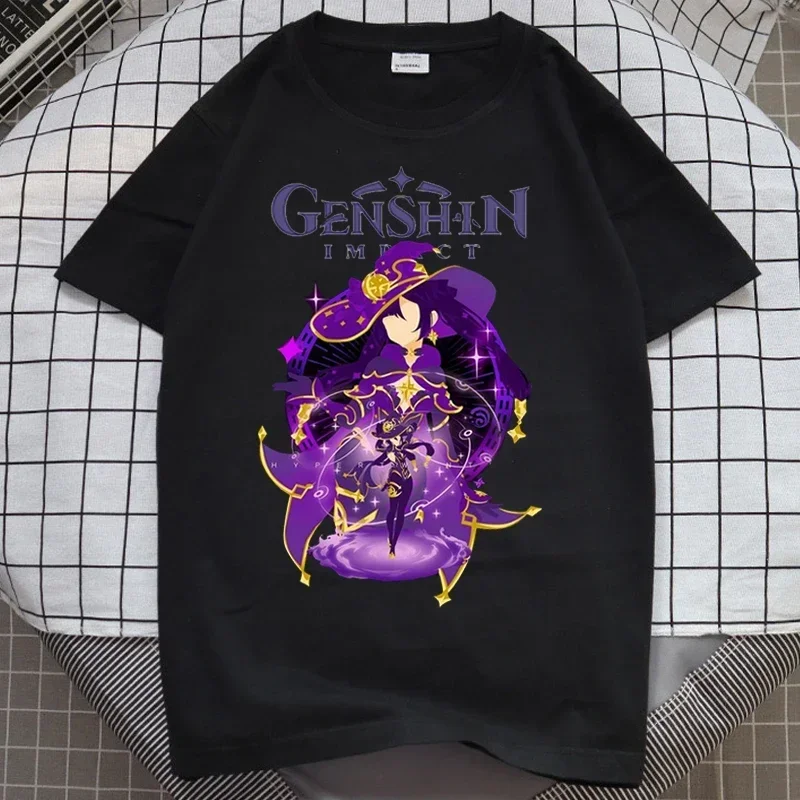 

Genshin Impact Role T-shirt Woman's Clothes Graphic Tops Print Tee Shirt Tops Casual Unisex Summer Streetwear Harajuku Clothing