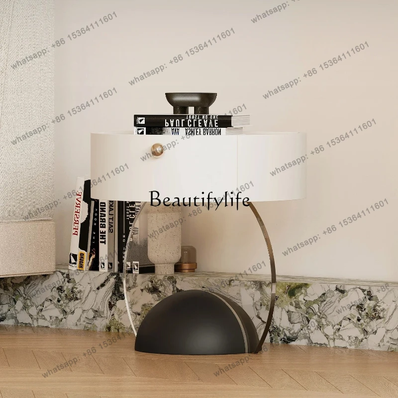 Acrylic Paint Bedside Table Simple Modern Design French Bedside Table Small Coffee Table Cute