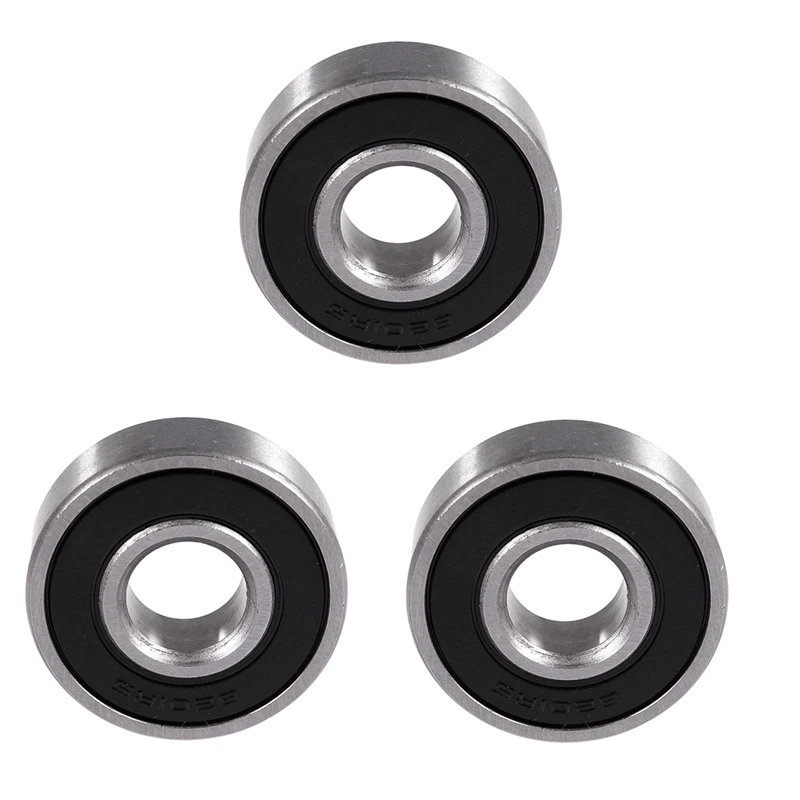 3X 6201RS Shielded Deep Groove Ball Bearing 32Mm X 12Mm X 10Mm