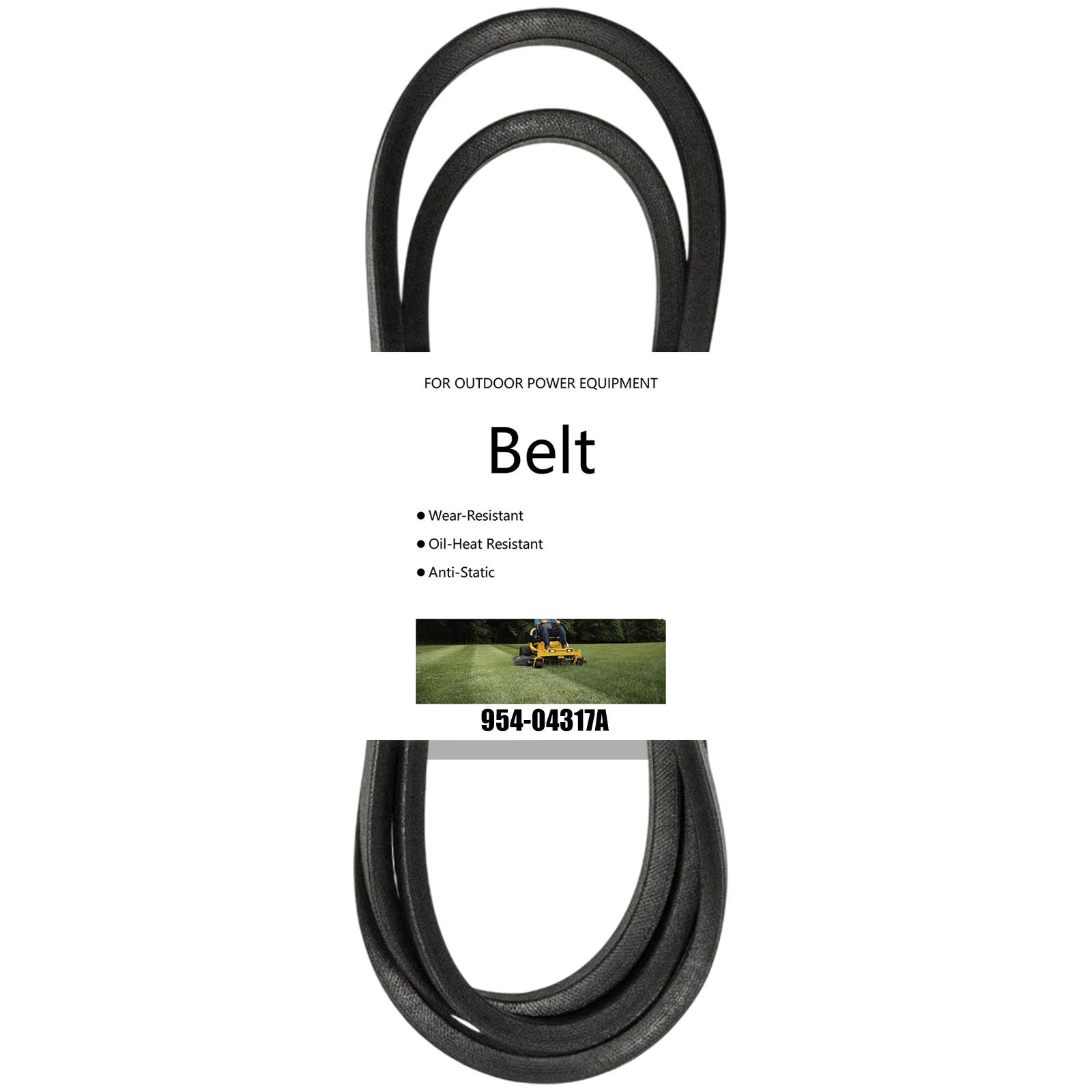 Correa de transmisión para cortacésped 954-04317A 954-04317 para Cub Cadet MTD Murray Troy-Bilt, reemplaza a la correa en V 754-04317 754-04317A (1/2" x 67")