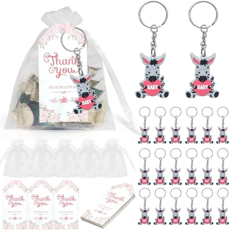 30Piece Fun Animal Keychains Animal Keyrings for Parties Great for Key and Gift Keyring Fashion Individual Accessory