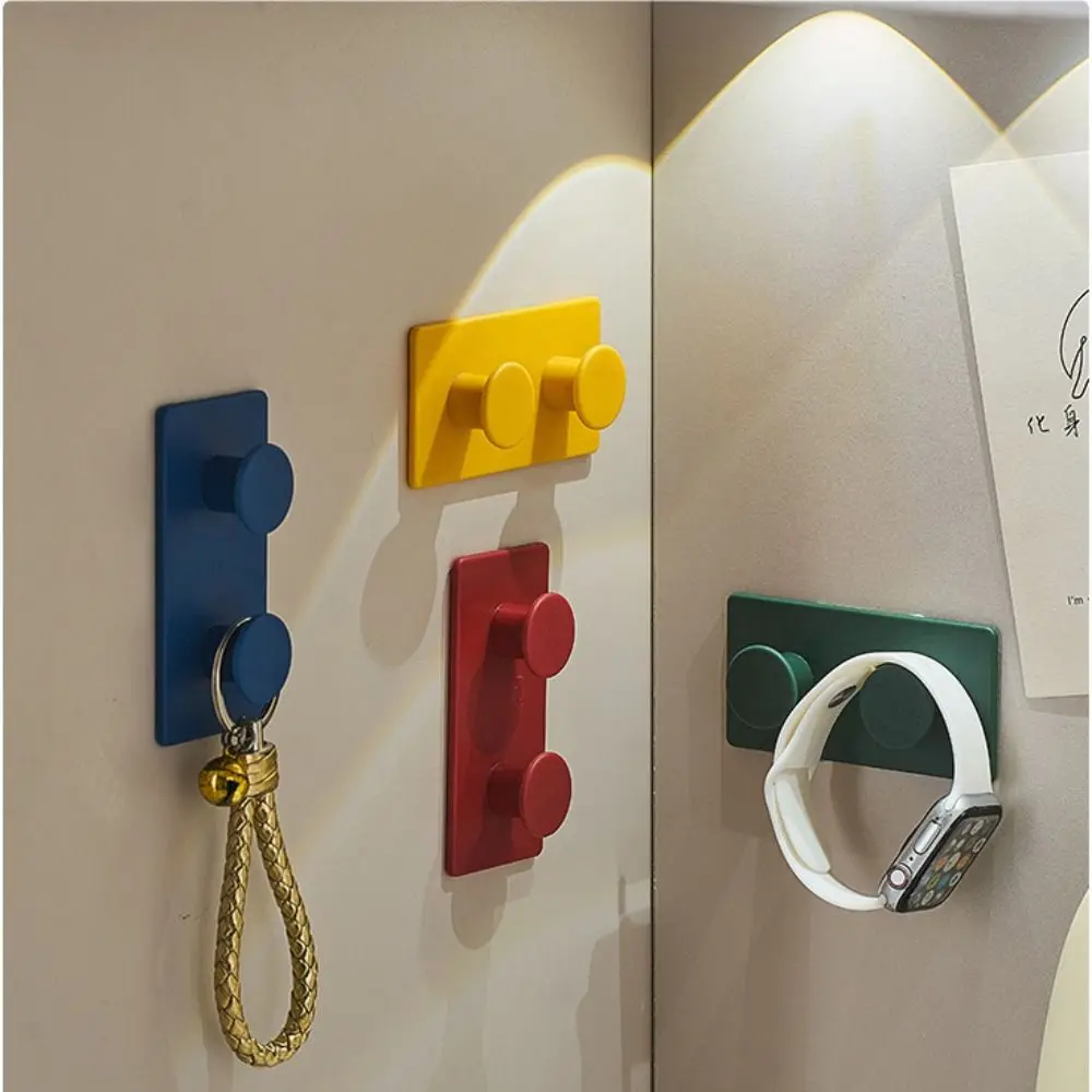 Four Color Suit No Punching Door Back Decorative Hanging Clothes Strong Adhesion Hook Coat Hook Kitchen Accessories Key Hook