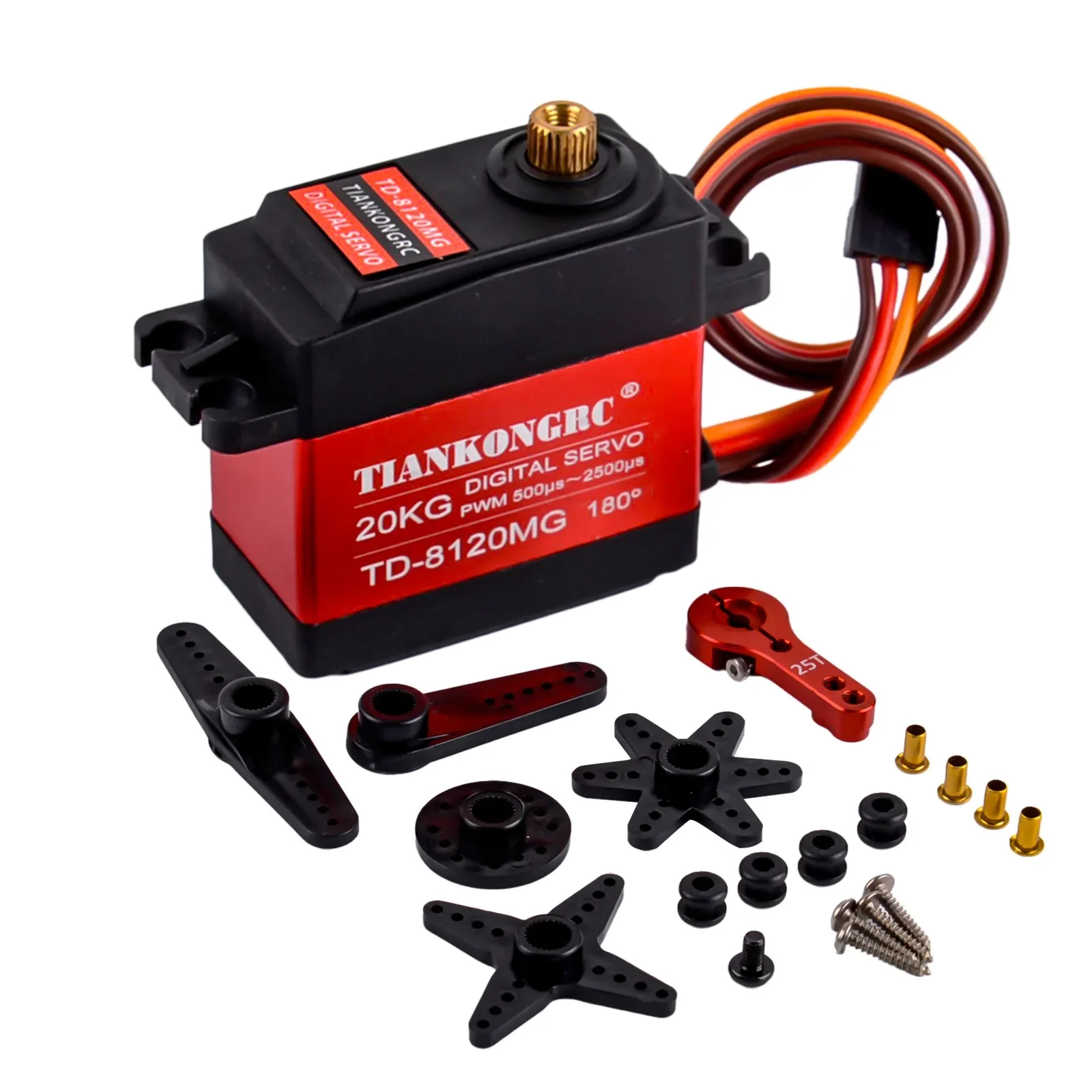 TD-8120MG 20 كجم معدات معدنية مؤازرة رقمية مقاومة للماء لروبوت/سيارة RC (4 قطع)