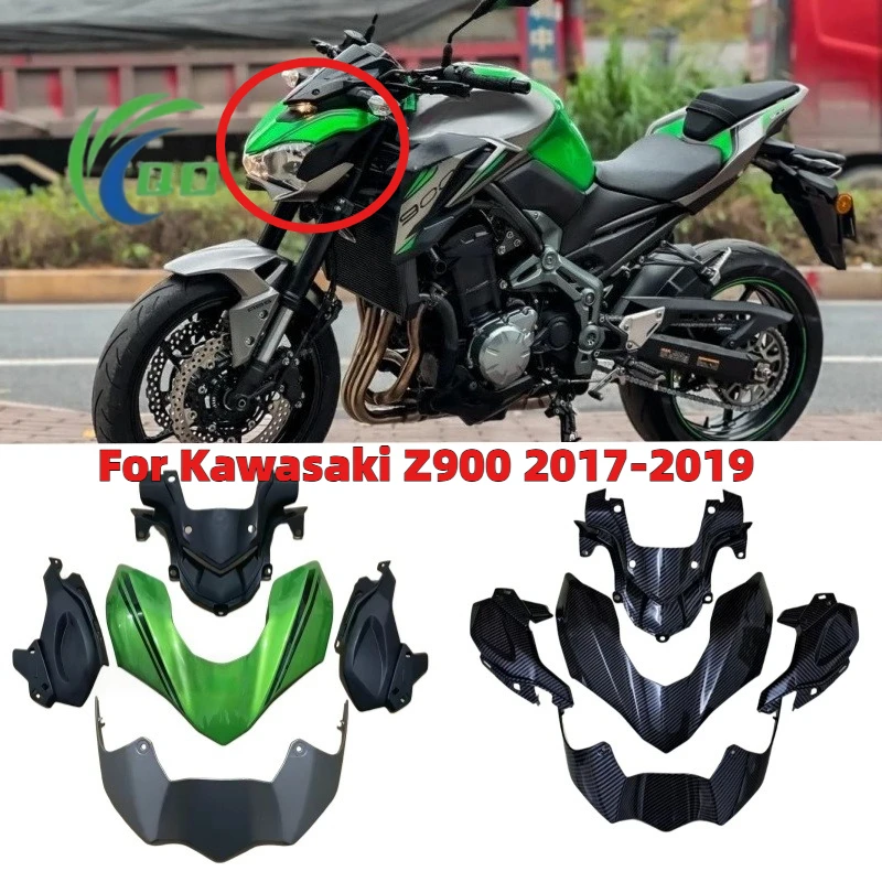 

Motorcycle Accessories Front Upper Nose Headlight Fairing Kit Cowls Cover Set Fit For KAWASAKI Z900 Z 900 2017 2018 2019