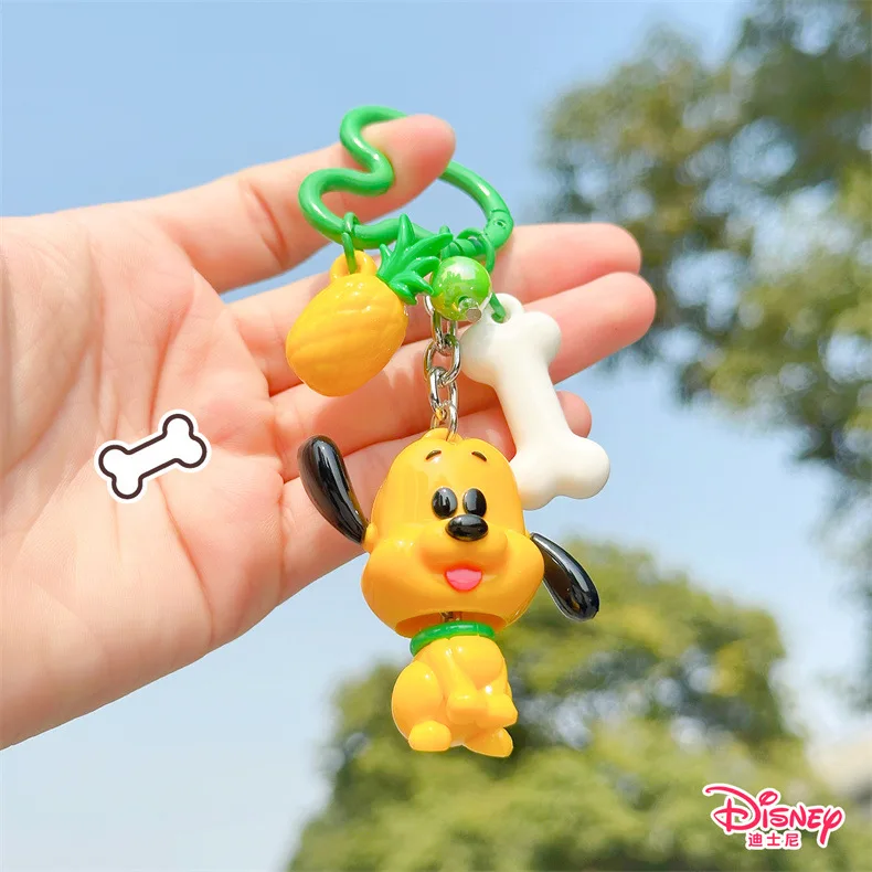 Genuine Disney Keychain Mickey Minnie Goofy Donald Duck Daisy Duck Pluto Anime Action Figure Toy Dangling Series Keyring Pendant view 5
