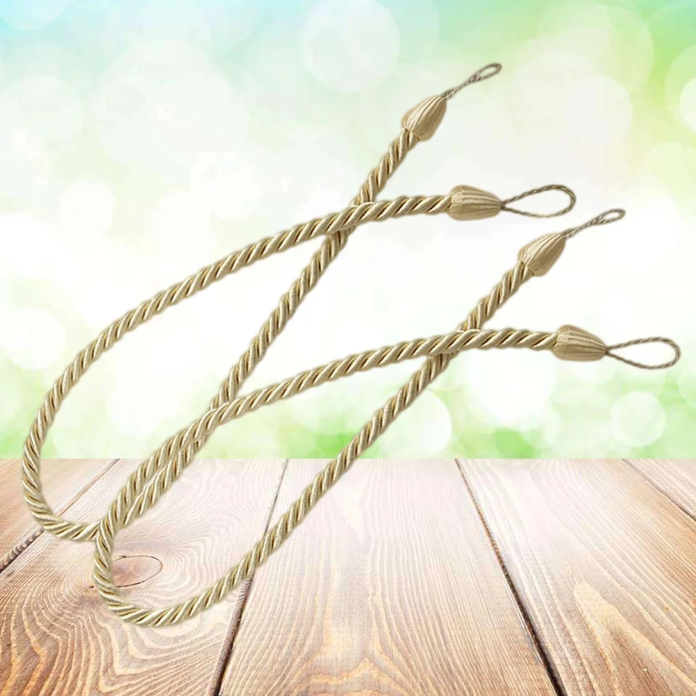 2 pçs cortina tiebacks corda super poliéster trançado borla cinta para médio grosso fino gaze cortinas sala de estar decoração da janela