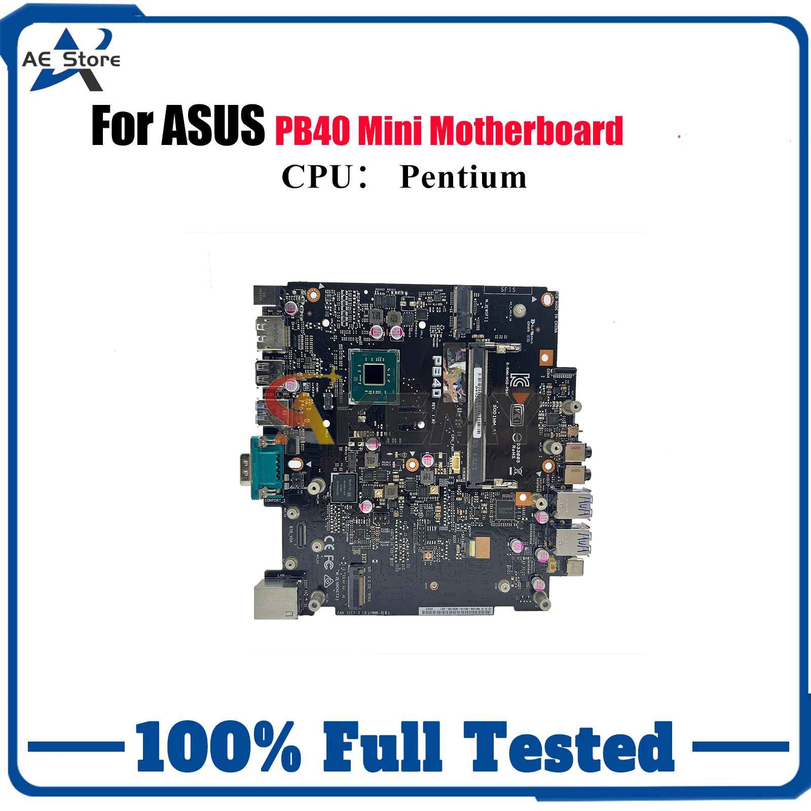 

Материнская плата для ноутбука PB40 для ASUS Mini PC PB40 PB40, материнская плата для ноутбука с процессором Pentium, 100% тестирование, ОК, быстрая доставка, высокое качество