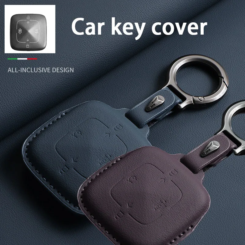 For ZEEKR 001 X Car Key Cover Original Car Color Smart Key Holder Leather Protector High Quality Auto Interior Accessories