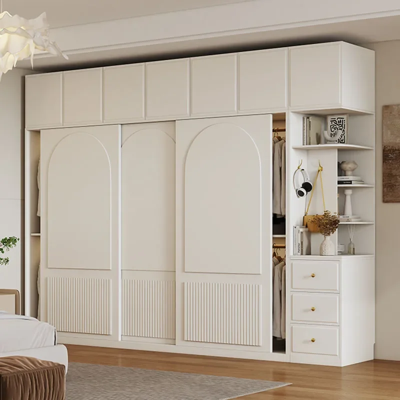 

Simple Household Wardrobe Apartment Large Sliding Door Wardrobe Modern Cabinet Vestidores De Armario Abiertos Ropero Furniture