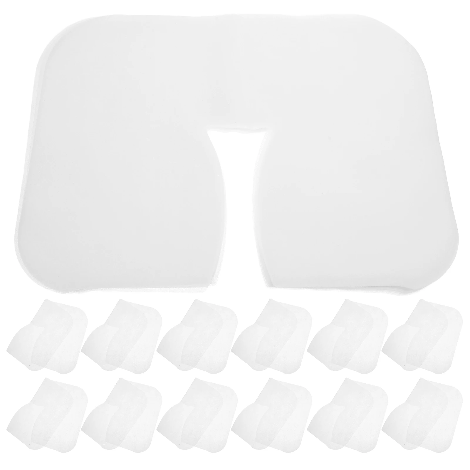 

100 Pcs Disposable Hole Towel Headrest Covers Beauty Chair Facial Cradle Face for Massage Table Leg Pillows Sleeping Bed on