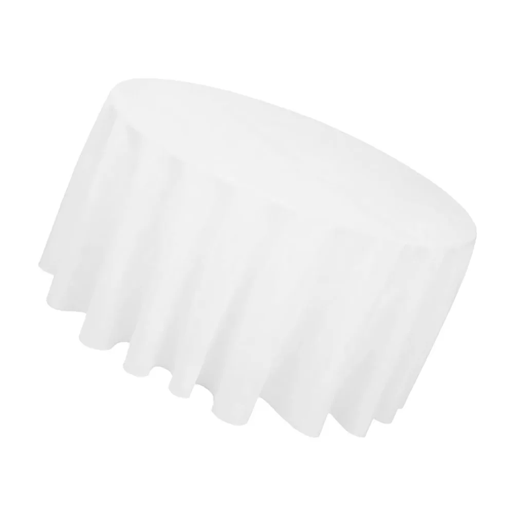 

1Pcs Solid Color Round Tablecloth Polyester Party Hotel Table Cover Wedding Banquet Decoration Hotel Tablecloth