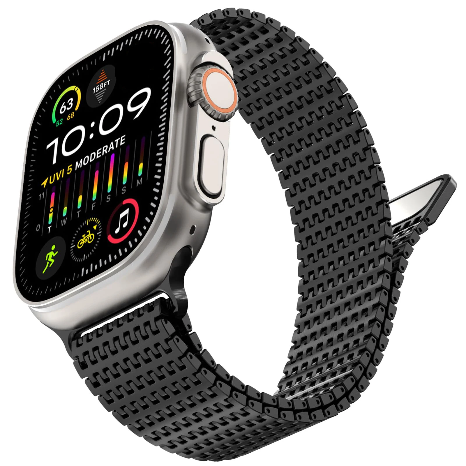 Magnetic Stainless Steel strap for Apple Watch band 45mm 44mm 49mm 42mm Metal belt Bracelet iWatch series 9 8 7 6 3 5 se Ultra 2