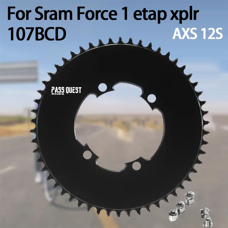 

Звездочка 107bcd для Sram Force 1 Etap Xplr с узкими широкими зубьями, 1 ось, 12-скоростная корона для шоссейного велосипеда, 44 т, 46 т, 50 т, 52 т, звездочка