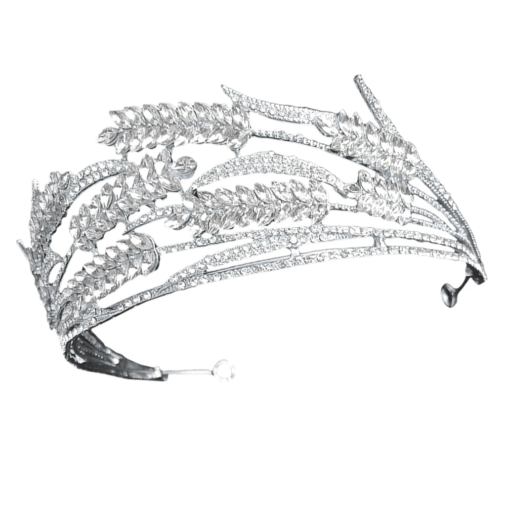 

1Pcs Crown Headdress Baroque Style Shiny Bride Tiara Wedding Dress Prop Elegant Woman Headpiece for Bridal Party Banquet