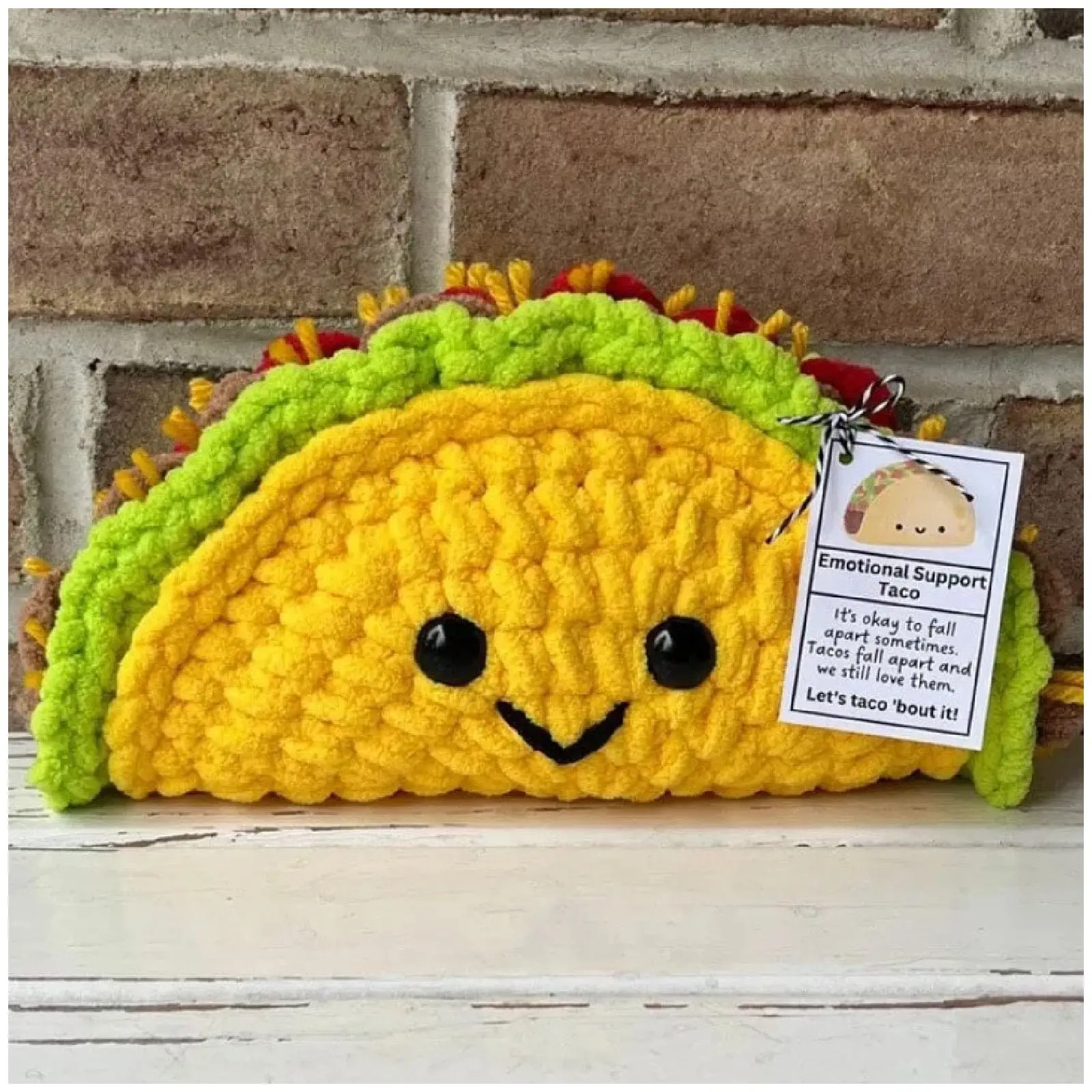 

Handmade Crochet Plush Friends, Cute Taco & Dumpling for Comfort & Encouragement - Unique Gift for Loved Ones