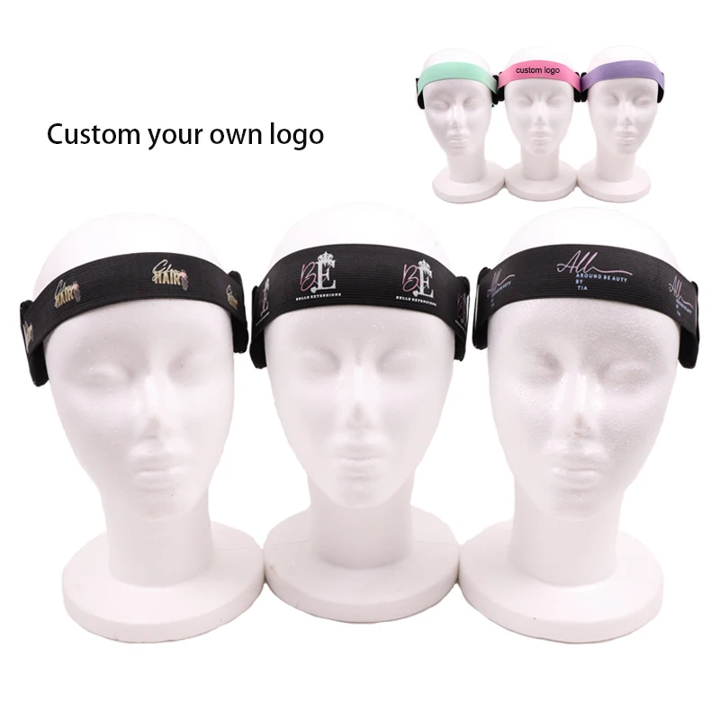 Custom Wig Bands With Logo Melt Lace Band With Ear Pad Adjustable Wig Strap Band For Baby Hair With Ear Protector Cheap Headband