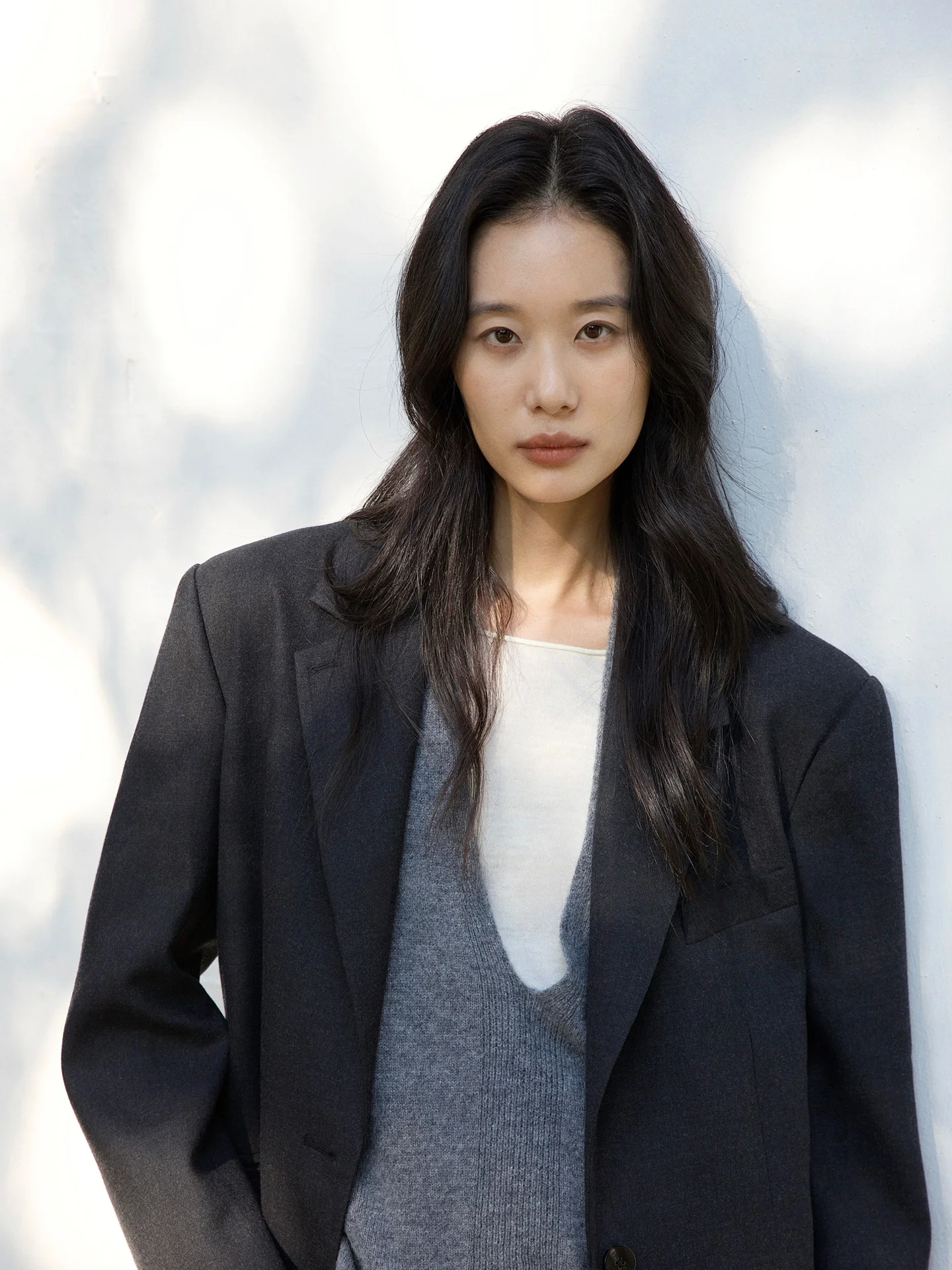 Giacca Classica COUNTONME in Lana con Spalle Imbottite, in Lana Extra Fine, Casual da Donna, Vestibilità Standard, Manica Lunga