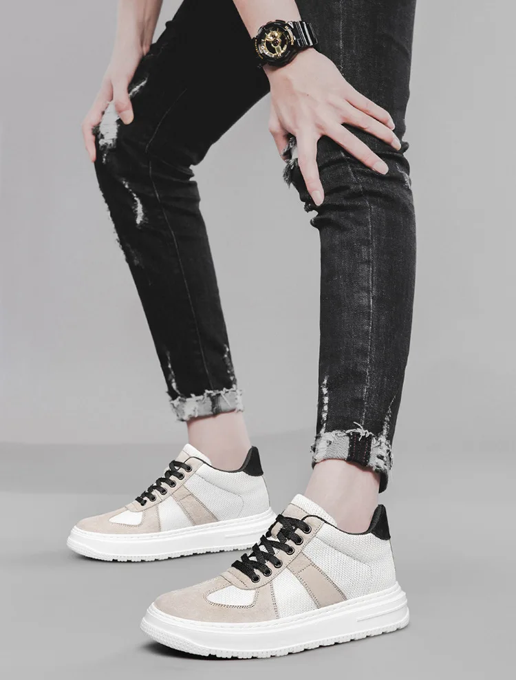 Mens heightening shoes New model high quality Thick sole breathable Comfortable Anti slip Increase by 4/6/8 centimeters
