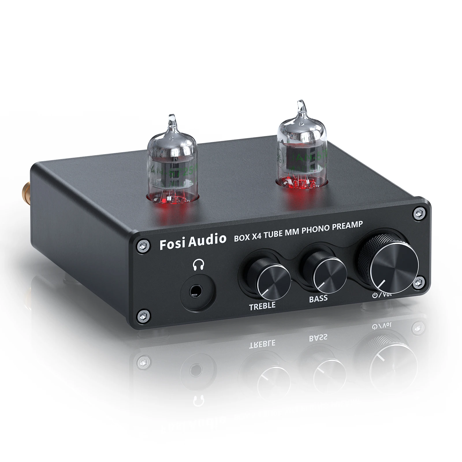 

Fosi Audio Hifi Phono Preamp BOX X4 Turntable Phonograph Preamplifier With 5654W Vacuum Tube Amplifier