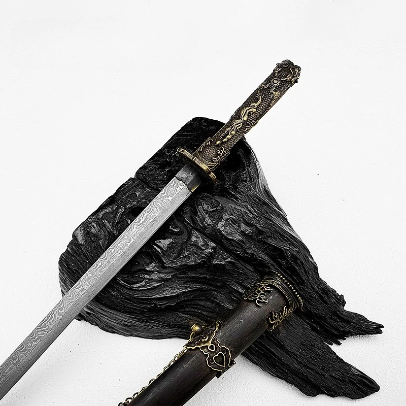 25cm/9.84in Katana Short Sword with Sheath Cosplay Model Props Anime Peripherals Samurai Collectible Desktop Display Outdoor Toy