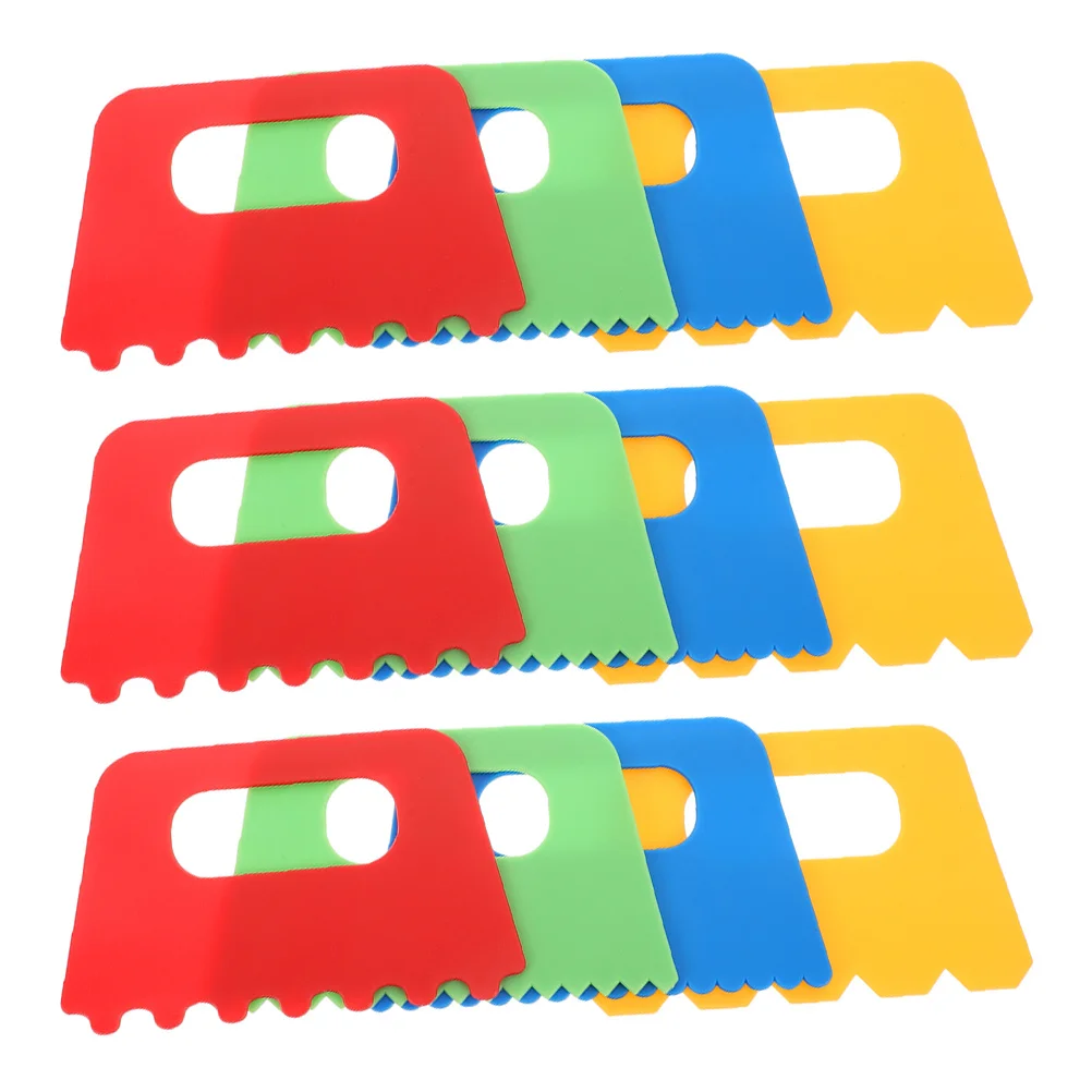 مجموعة رسم بلاستيكية متعددة الوظائف مكونة من 12 قطعة لتعليم الطفولة المبكرة، فرش طلاء بتصميم فريد من نوعه، عمل فني نابض بالحياة #4