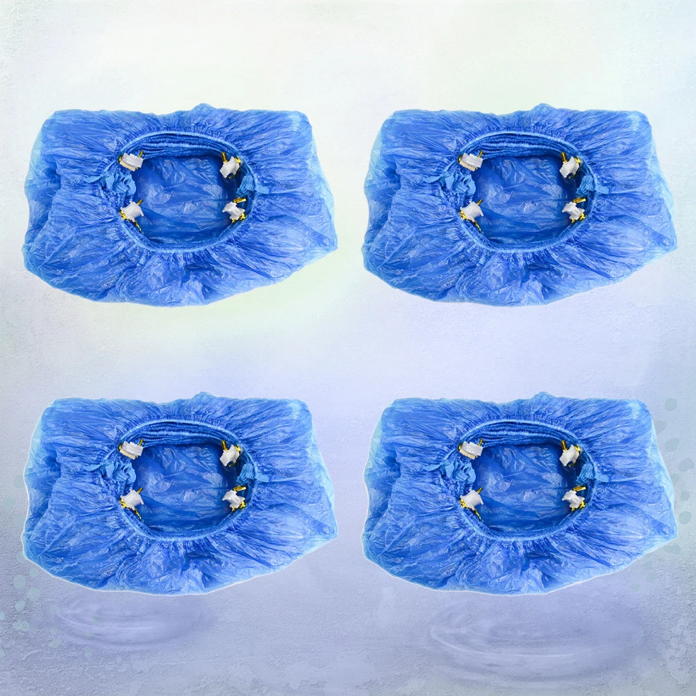 

100pcs Disposable Cover Machine Plastic Antislip Shoe Covers Dustproof Wearproof Shoe Protector For Home Office Hotel Factory