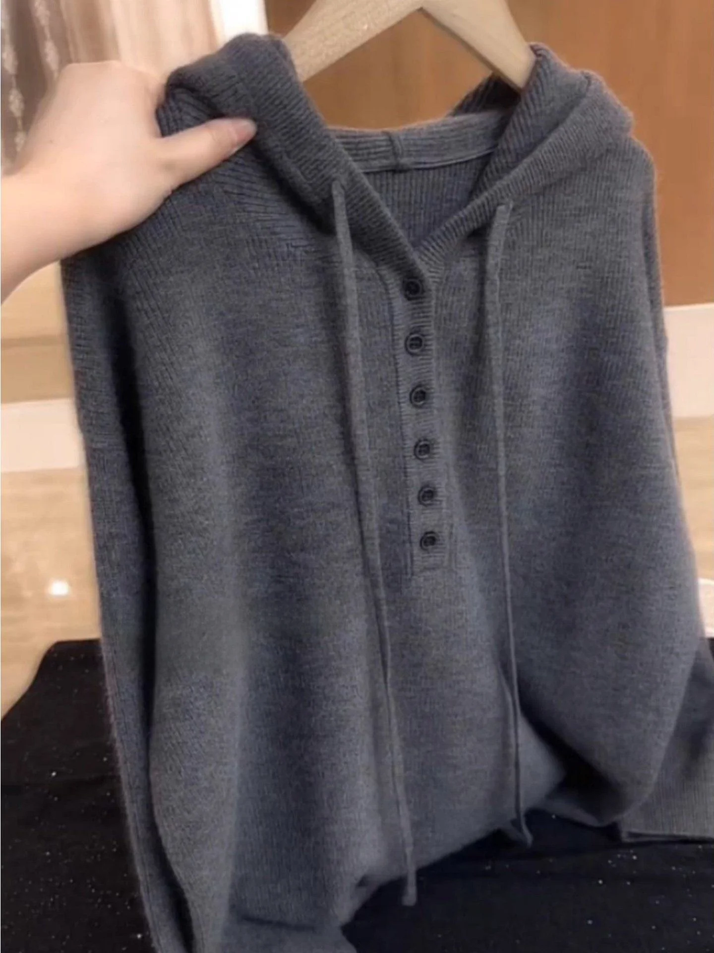 Ladies' Hooded Knit… - image